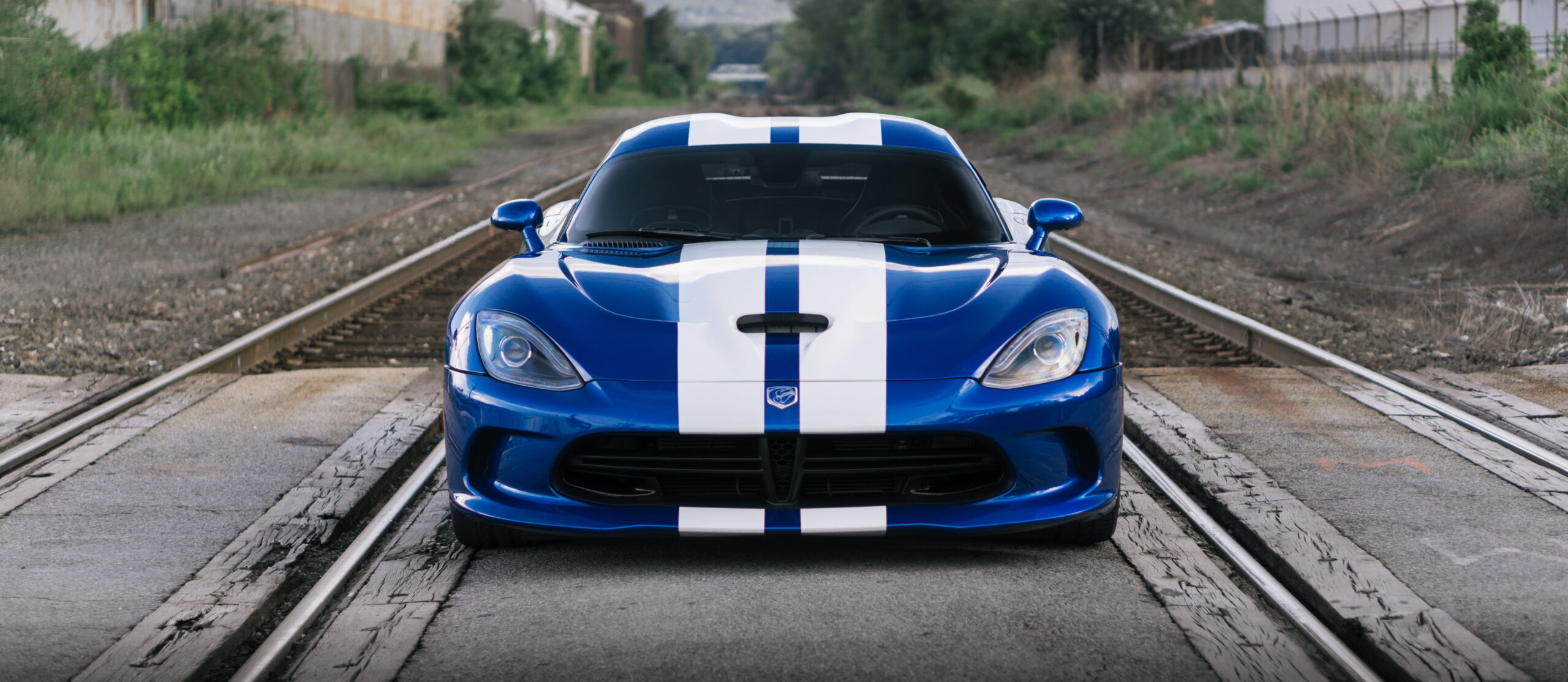 The founder’s Viper GTS on railroad tracks
